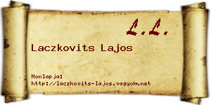 Laczkovits Lajos névjegykártya