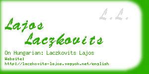 lajos laczkovits business card